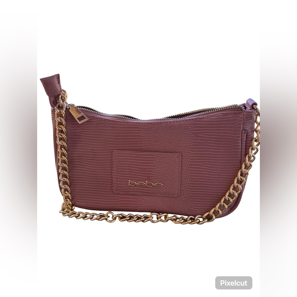 bebe Brown Crossbody Bag with Gold Chain EUC - Picture 3 of 4